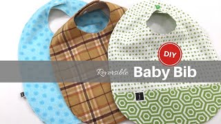 DIY BABY BIB Tutorial  Reversible [upl. by Tereve]