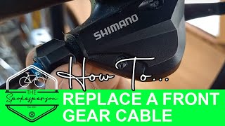 How to replace and setup a Shimano front derailleur gear cable stepbystep guide [upl. by Peisch7]