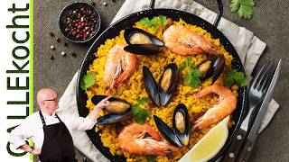 Spanische Paella mit Hähnchen selber machen Einfaches Rezept [upl. by Oah806]