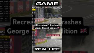 Recreating F1 Crashes  George Russell Edition 2 shorts f1 f1crashes [upl. by Millburn379]