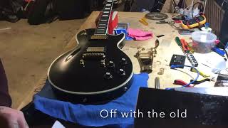 Install Towner Vibrato System  Bigsby B3 onto Greco Custom Les Paul [upl. by Sadonia]