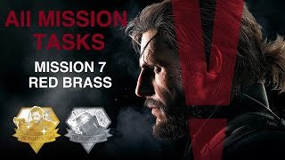 Metal Gear Solid V The Phantom Pain  All Mission Tasks Mission 7  Red Brass [upl. by Eceinhoj679]