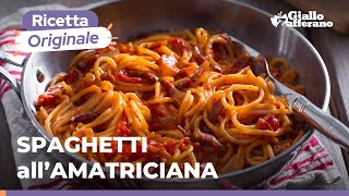 SPAGHETTI ALLAMATRICIANA  la RICETTA TRADIZIONALE🍅🥓🍝 [upl. by Hahnert]