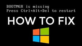 How to FIX BOOTMGR is missing on Windows 2020 Guide [upl. by Pooh]