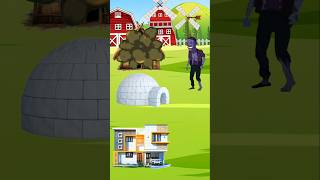 Zombie vs House  zombie se bacho  funny cartoon  moral stories  shorts viral cartoon [upl. by Hernando]