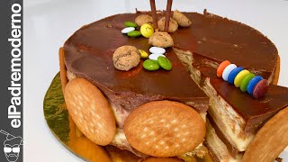 TARTA de GALLETAS de la Abuela  Postre SIN HORNO Súper Fácil [upl. by Oynotna]