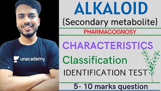 Alkaloid  Secondary metabolite  alkaloid Pharmacognosy  alkaloid test  alkaloid classification [upl. by Meill]