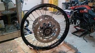 F800GS Front Rim Replacement [upl. by Aicelef]