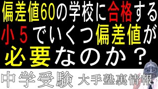 中学受験No262偏差値６０取るためには小５でどれくらいの偏差値が必要なのか？大手塾の裏情報 [upl. by Urian]