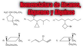 Nomenclatura De Alcanos Alquenos y Alquinos Taller resuelto [upl. by Idhem902]