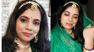 How To Wear Nose Ring  Nath For Non Pierced Nose  wedding nose ring without piercing nosering [upl. by Piegari]