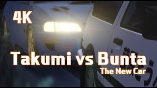 Initial D  Takumi AE86 vs Buntas New Impreza GC8  Upscaled 4K [upl. by Aranahs]