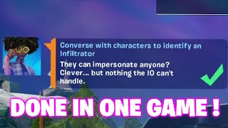 Easy Method Converse with characters to identify an Infiltrator Fortnite [upl. by Mylan107]