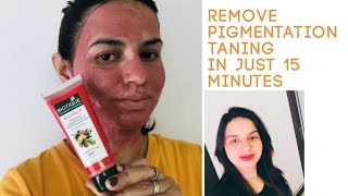 biotique bio fruit whitening depigmentation amp tan removal face pack review amp demo [upl. by Ivan]