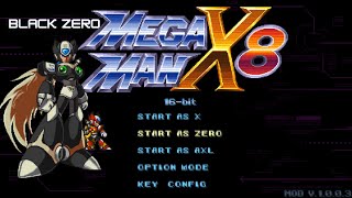 Megaman X8 Demake Zero Mod Zerando COM BLACK ZERO [upl. by Garwood271]