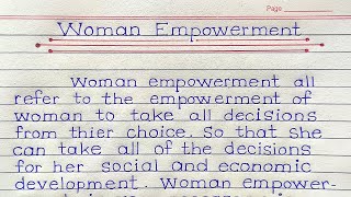 Women empowerment  Essay on women empowerment  women empowerment essay [upl. by Millford]