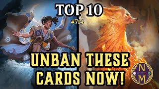 MTG Top 10 These Magic the Gathering Cards SHOULDNT be Banned [upl. by Alair814]