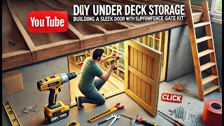 DIY Under Deck Storage Building a Sleek Door with Slipfence Gate Kit [upl. by Entroc]