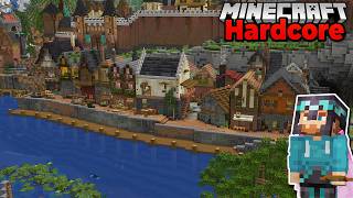 Transforming my Minecraft City Harbor in Hardcore 121 Survival [upl. by Vania]