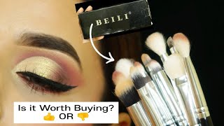 Affordable Makeup Brushes BEILI PROFESSIONAL EYE MAKEUP Brushes SetReviewampDemoBeili Beilibrushes [upl. by Andryc661]