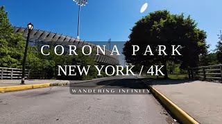 Corona Park  Roosevelt Ave  4K  Streets Of New York  Queens [upl. by Marina]