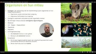 Klas 4 VWO Thema 5 Ecologie Basisstof 1 Ecologie op alle organisatie niveaus deel 1 [upl. by Rossuck641]