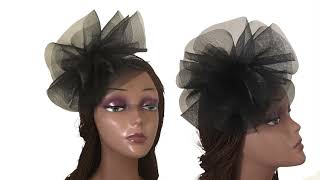 HOW TO MAKE A FASCINATOR HEADPIECE  DIY FASCINATOR WITH HEADBAND  DIY CRINOLINE FASCINATOR [upl. by Illek]