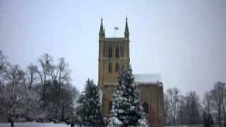 Pershore Abbey in the Snow [upl. by Nnayrb188]