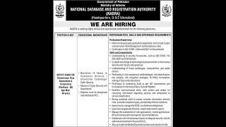 NADRA Jobs November 2024 Apply Online Deputy Assistant Directors Latest [upl. by Ytsihc722]