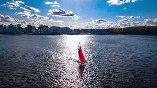 Foiling Nacra 17 downwind  Lin amp CP [upl. by Cahilly990]