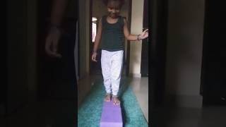 Fun with yoga blocks yogapractice yogagirl viralvideo ytshorts [upl. by Adlecirg]