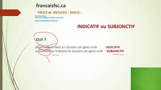 22 INDICATIF ou SUBJONCTIF INTRODUCTION [upl. by Ambler796]