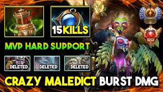 MVP HARD SUPPORT Witch Doctor With 15Kills Crazy Maledict Burst Damage Ez Counter Tanky Enemies [upl. by Ginsburg]