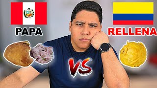 PAPA RELLENA PERUANA 🇵🇪vs PAPA RELLENA COLOMBIANA 🇨🇴¿CUAL ES MEJOR [upl. by Mail]