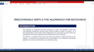 ACCOUNTING FOR IRRECOVERABLE DEBTS amp ALLOWANCE FOR RECEIVABLES [upl. by Amethyst]