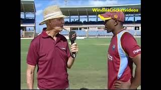 Tony Cozier interviews DJ Bravo 2nd ODI vs Zimbabwe [upl. by Aimo]