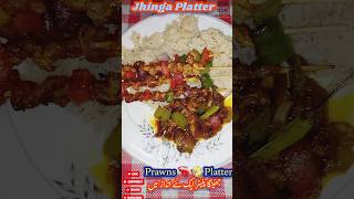 Jhinga Platter  bbq platter food seafood prawns [upl. by Seel]