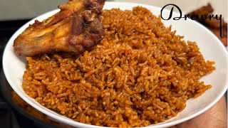 TASTY GHANA JOLLOF RICE RECIPE WITH FRIED CHICKEN  PT2 [upl. by Rothberg]