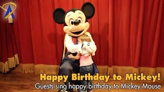 Mickey and Minnie quotsingquot Happy Birthday in Disneyland [upl. by Ennaeus]