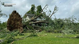 Tornado touches down in Chautauqua County trees down roofs taken off homes [upl. by Agretha]