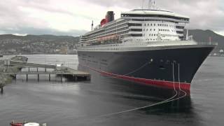 Queen Mary 2 legger til kai i Trondheim [upl. by Normi]