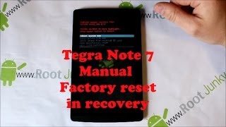 Nvidia Tegra Note 7 Factory Reset in Stock Recovery [upl. by Winton]