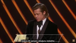 Brad Pitt Oscar Konuşması  Türkçe Altyazılı  En İyi Yardımcı Erkek Oyuncu [upl. by Darline]