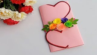 A Beautiful Anniversary card idea  How to make anniversary card at home [upl. by Eirallih138]