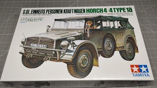 HORCH 4x4 TYPE 1a  Tamiya  135  Unboxing [upl. by Aicirtel]