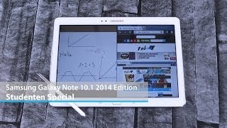 Samsung Galaxy Note 101 2014 Edition Studenten Special  Handschrifterkennung Multitasking [upl. by Laerdna]