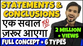 Best Statement and Conclusion Reasoning Tricks  DSSSB RRB Group D Bank PO KVS CTET [upl. by Ezarras]