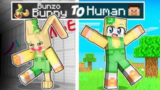 From BUNZO BUNNY to HUMAN in Minecraft [upl. by Aidin]