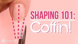 📐Shaping the Perfect Coffin Nail ⚰️ Nail Shape 101 ✨How to File Your Nails [upl. by Lj844]