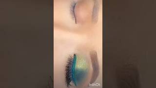 Green eye makeup eyemakeup tutorial eyesmakeup exploreeyeshadow experiment [upl. by Gamages]